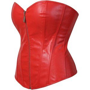 NEW CORSETS for Women Plus Size Faux Leather - Red